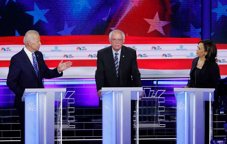 Kamala Harris goes after Biden on race in US presidential debate