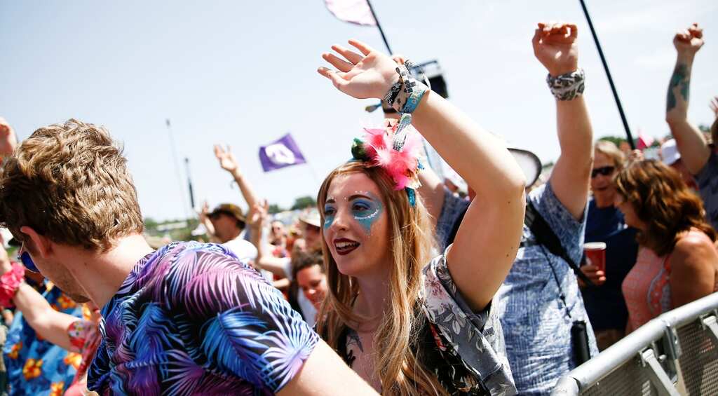Bjorn Again kick off music at sun-drenched Glastonbury Festival