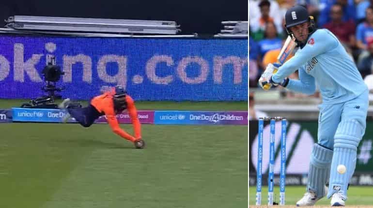 Watch: Ravindra Jadeja takes a blinder to dismiss England's Jason Roy in World Cup clash Watch: Ravindra Jadeja takes a blinder to dismiss England's Jason Roy in World Cup clash