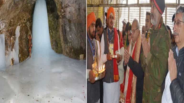 Amarnath yatra begins, J&K Governor Satya Pal Malik participates in 'Pratham Pooja'