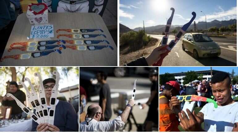 Eclipse viewing glasses on high demand
