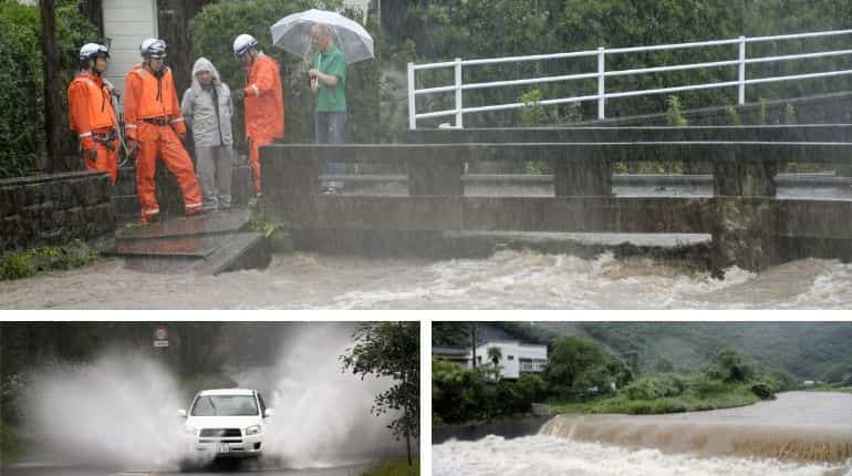 Rains ease in southern Japan; landslide risks persist Rains ease in southern Japan; landslide risks persist