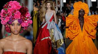 Kimonos and colossal bows fill Valentino's colourful catwalk