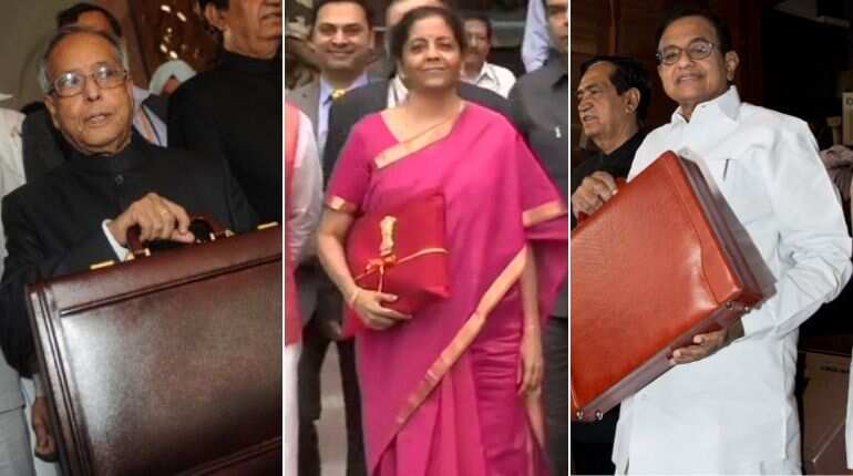 In a first, finance minister Nirmala Sitharaman carries Budget documents in four-fold red cloth In a first, finance minister Nirmala Sitharaman carries Budget documents in four-fold red cloth