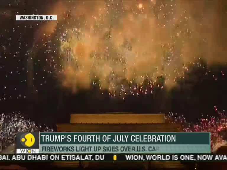 Donald Trump addresses crowd on 4th July