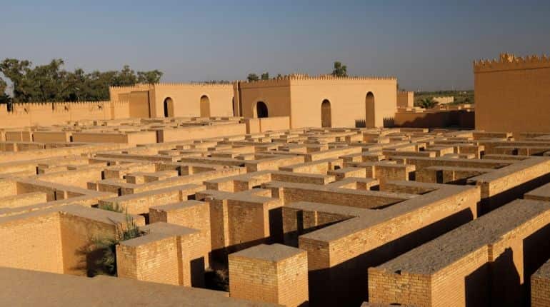 Hanging gardens, one of  seven ancient wonders of the world
