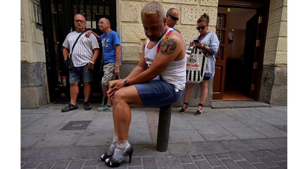 A contestant sits before the annual race