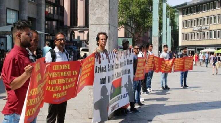 Germany: BRP activists stage protest against enforced disappearances in Balochistan