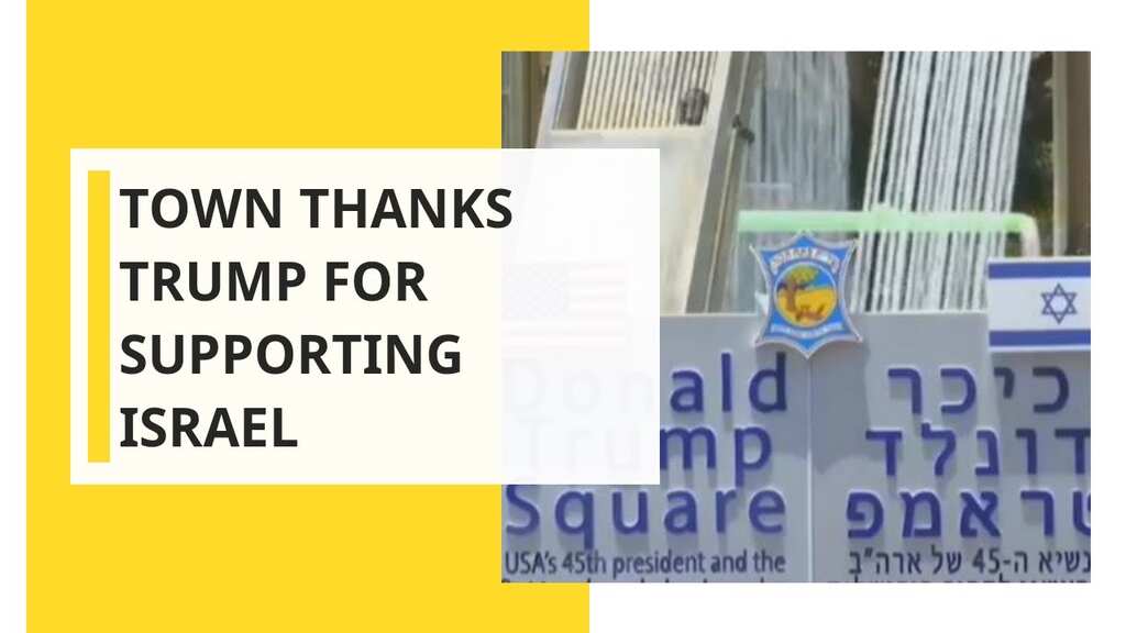Israeli town names square after Trump
