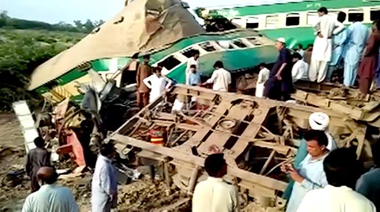 Train collision in Pakistan's Punjab province kills 10, injures 66