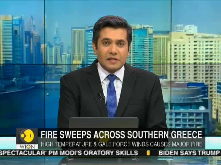 Fire Sweeps Across Southern Greece