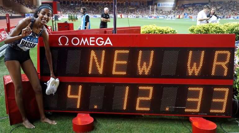 Netherlands' Sifan Hassan breaks women's mile world record on emotional night