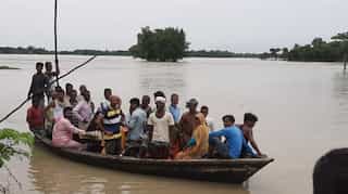Floods hamper normal life as floodwater swamps roads in India