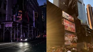 Broadway casts, choir perform in the street during a blackout in Manhattan