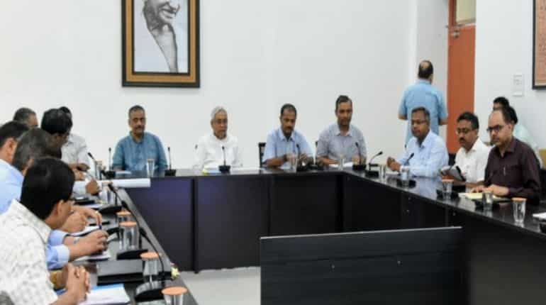 Bihar Chief Minister Nitish Kumar chairs meeting to review flood situation Bihar Chief Minister Nitish Kumar chairs meeting to review flood situation