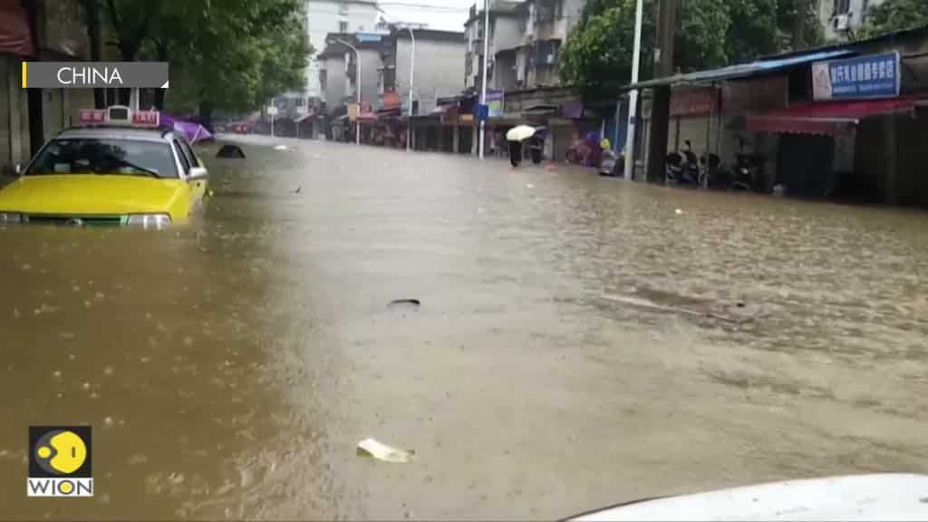 Torrential rains inundate south China city