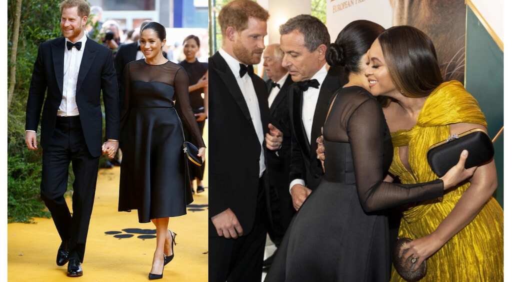 Meghan Markle stuns in a black dress at the European premiere of 'Lion King'