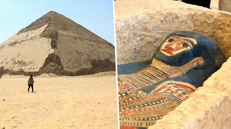 Egypt opens two ancient pyramids, unveils new finds
