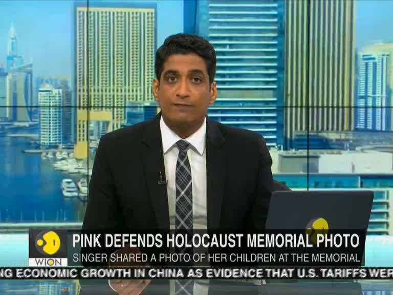 Pink Defends Holocaust memorial photo