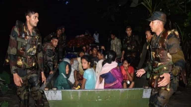 Assam floods: Over 160 people rescued by Army in night operation Assam floods: Over 160 people rescued by Army in night operation