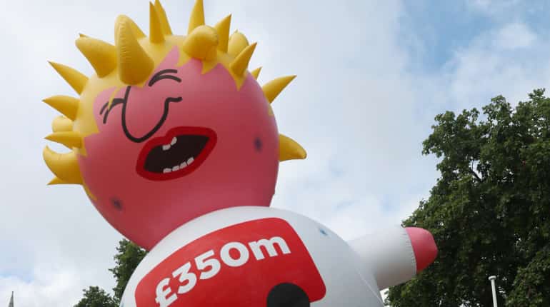 'Boris blimp' takes to the London skies in pro-EU protest