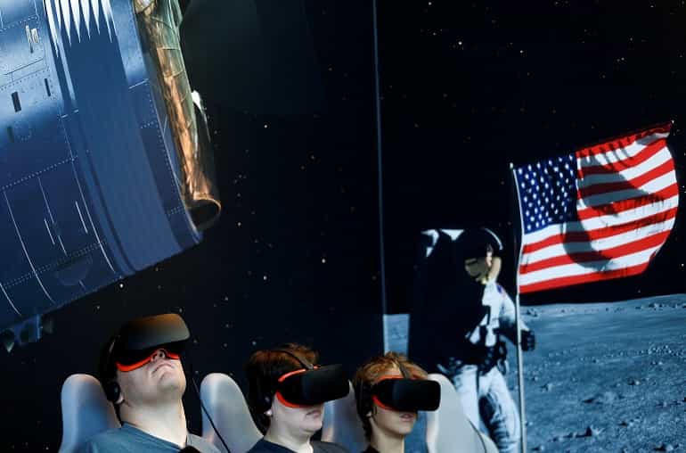 Astronauts hailed as heroes 50 years after historic moon landing