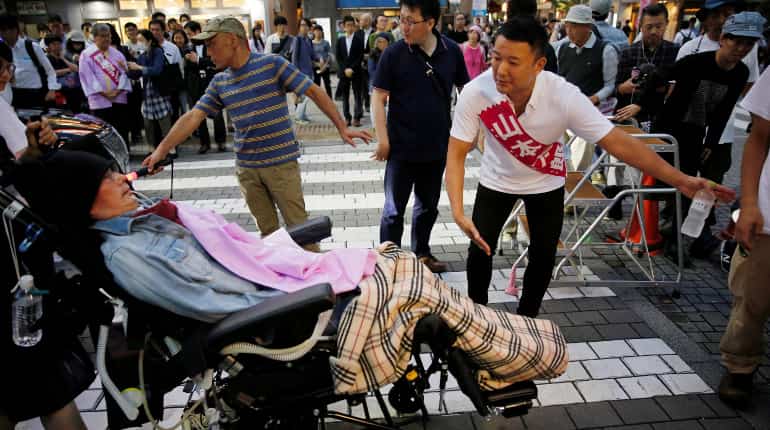 Two severely-disabled candidates win seats in Japan upper house vote