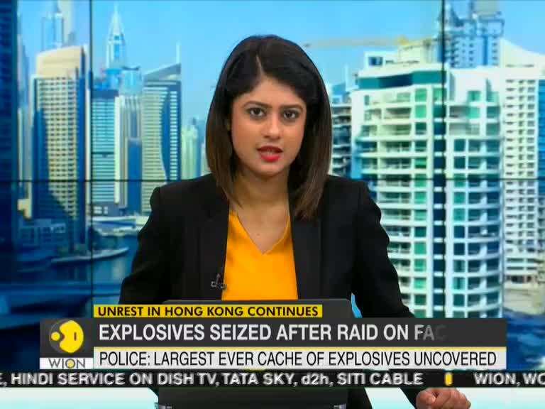Hong Kong police seize explosives ahead of protests