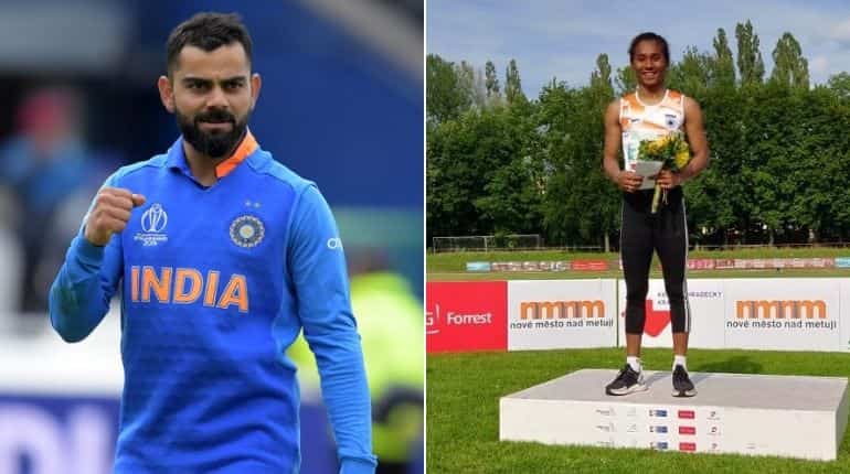 Virat Kohli lauds 'phenomenal' Hima Das for winning five gold medals Virat Kohli lauds 'phenomenal' Hima Das for winning five gold medals