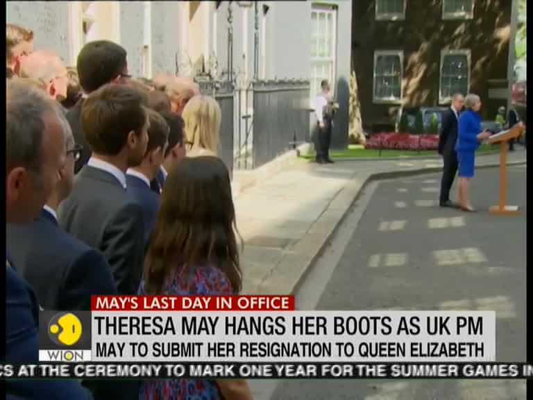 Theresa May bidding farewell before new PM takes office