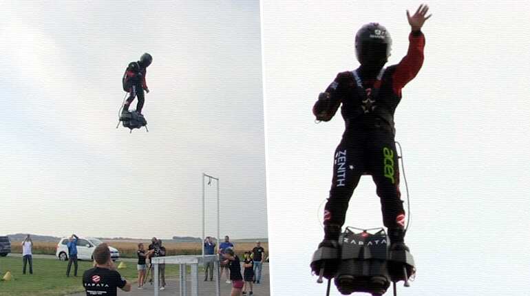 Frenchman to try flying across Channel on flyboard