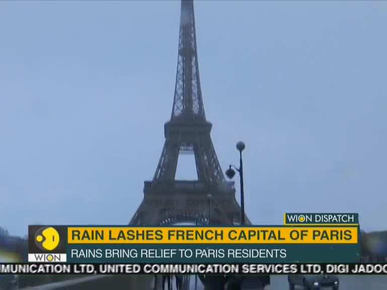 Rain brings relief to Paris residents, 10 degree Celsius drop in temperature