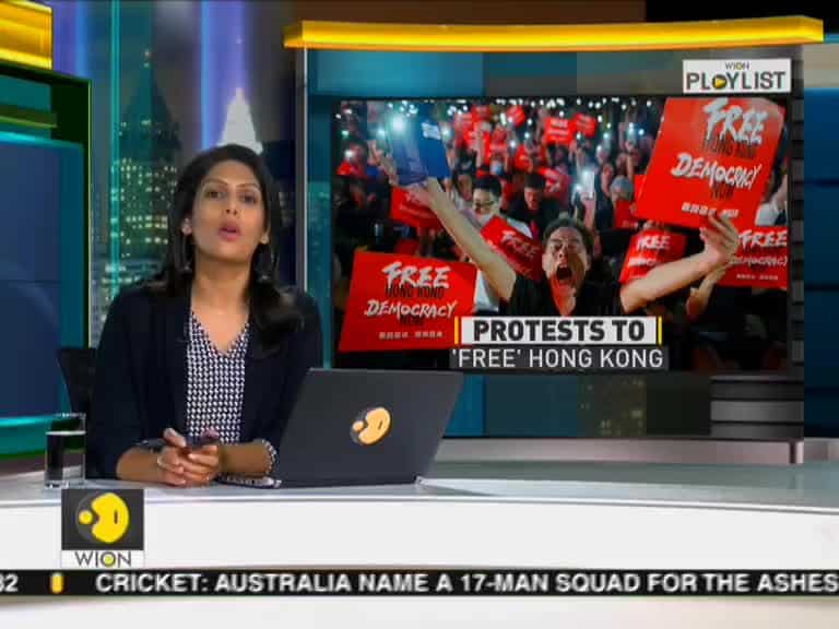 1,000 protesters chanted "free Hong Kong" in China