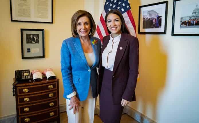 US House Speaker Pelosi all smiles after meeting with Ocasio-Cortez US House Speaker Pelosi all smiles after meeting with Ocasio-Cortez