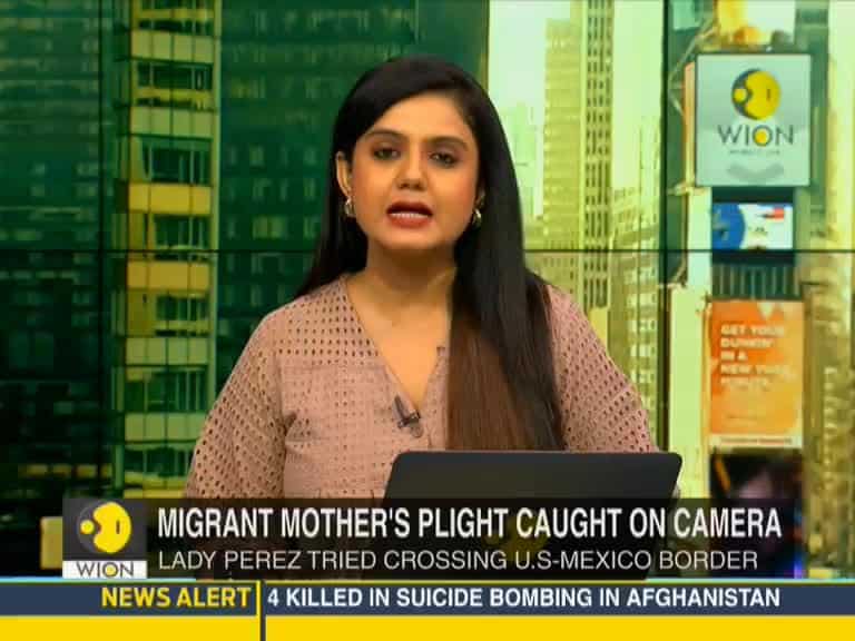 Tearful mother begs Mexican soldiers to let her enter U.S