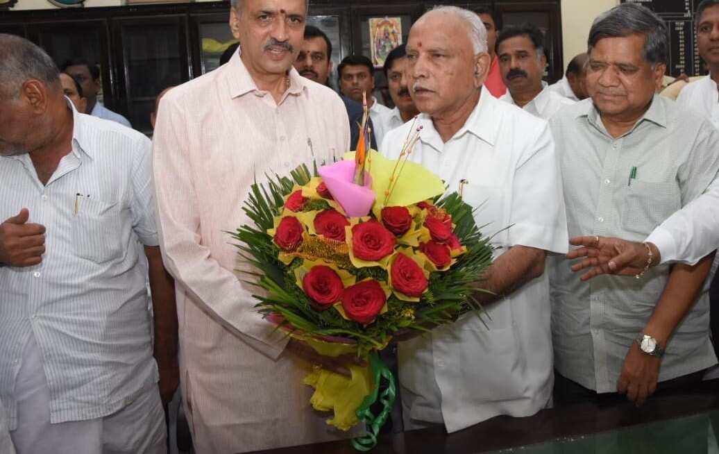 Bharatiya Janata Party MLA Vishweshwar Hegde Kageri files nomination for Karnataka Assembly Speaker