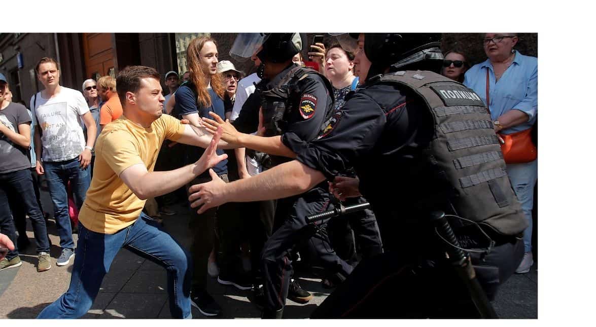 Activists 'banged up'