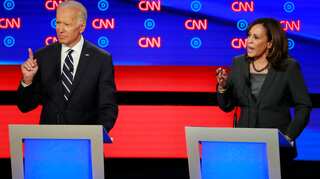 Joe Biden and Kamala Harris go on the attack in US Democratic debate