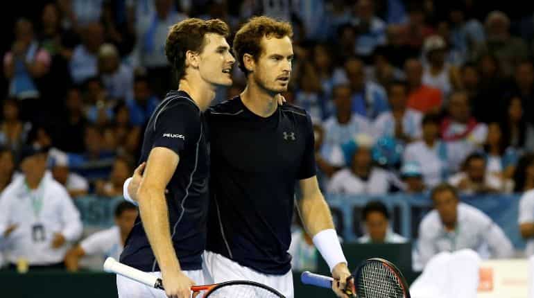 Andy Murray reunites with brother Jamie for doubles win Andy Murray reunites with brother Jamie for doubles win