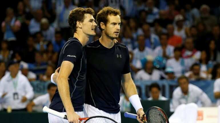 Andy Murray reunites with brother Jamie for doubles win