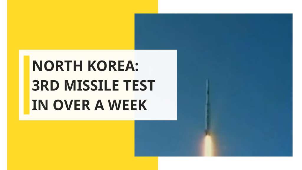 North Korea: 3rd missile test in over a week