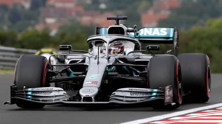 Hamilton breaks records as Mercedes lock out front row