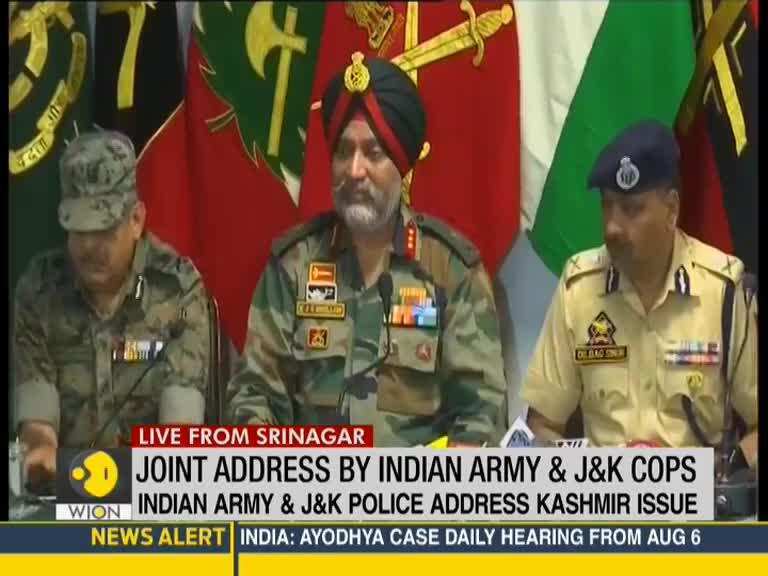 LIVE: Joint briefing by Indian Army and J&K police on the Kashmir issue