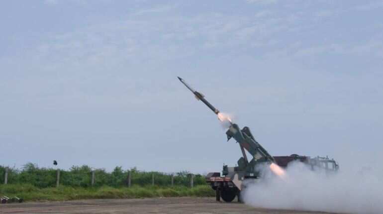 India test-fires quick-reaction surface-to-air missile in Odisha's Balasore