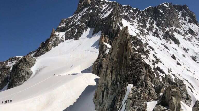 Mont Blanc has shrunk by almost 1 metre since its last measurement