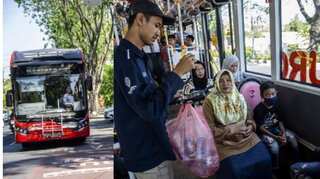 Trash for tickets on Indonesia's 'Plastic bus'