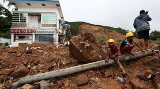 Myanmar battles rising floodwaters after landslide kills 52