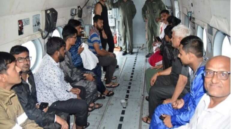 Air Force rescues 156 people from flood-affected areas in Gujarat, Maharashtra Air Force rescues 156 people from flood-affected areas in Gujarat, Maharashtra