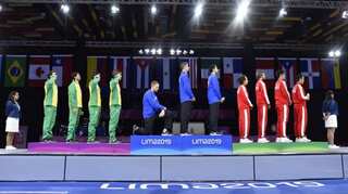 US gold medallists at Pan American Games face sanctions over anti-Trump podium protests