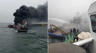 Offshore vessel Coastal Jaguar catches fire; 28 members rescued and one still missing